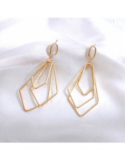 Replica  Retro Pure Color Geometric Pattern Fashion Women's Earrings #800404 $7.02 USD for Wholesale