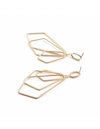 Replica  Retro Pure Color Geometric Pattern Fashion Women's Earrings #800404 $7.02 USD for Wholesale