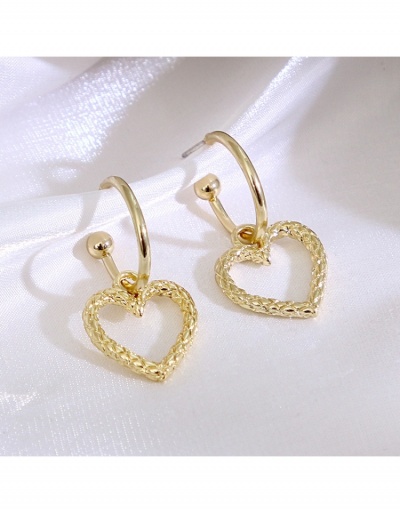 Korean Design Heart-Shaped Hollowed Out Earrings #800405 $5.04 USD, Wholesale Fashion Earrings