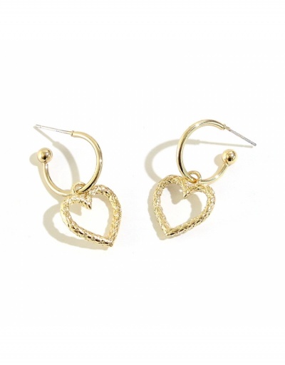 Replica Korean Design Heart-Shaped Hollowed Out Earrings #800405 $5.04 USD for Wholesale