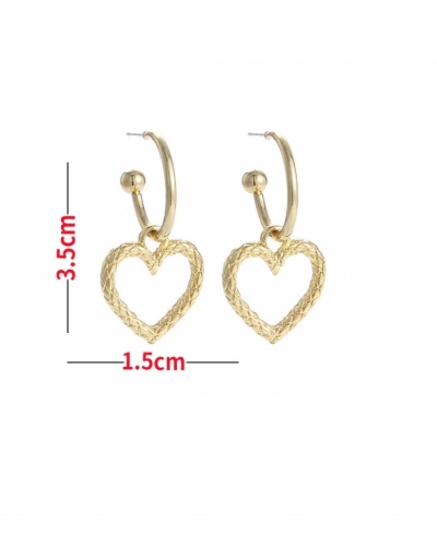 Replica Korean Design Heart-Shaped Hollowed Out Earrings #800405 $5.04 USD for Wholesale