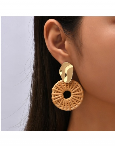  Bohemian Geometric Round Pendant Earrings #800406 $7.54 USD, Wholesale Fashion Earrings