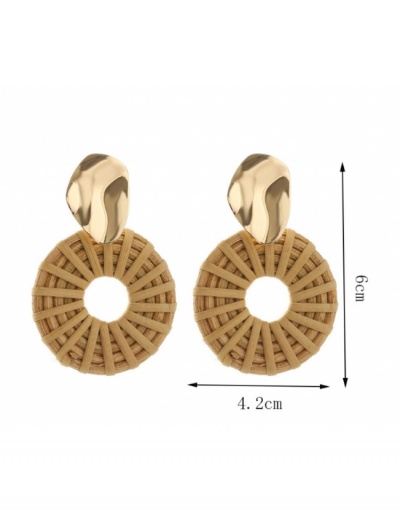 Replica  Bohemian Geometric Round Pendant Earrings #800406 $7.54 USD for Wholesale