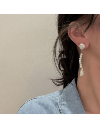  Elegant Faux Pearl Pendant Long Earrings #800407 $13.23 USD, Wholesale Fashion Earrings