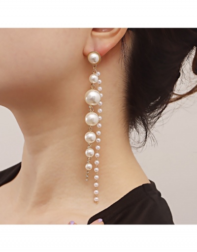  Euro Style Vintage Faux Pearl Tassel Earrings #800413 $5.99 USD, Wholesale Fashion Earrings