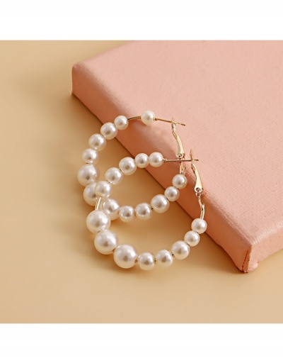 Replica Vintage Faux Pearl C-shaped Earrings For Ladies #800414 $4.19 USD for Wholesale