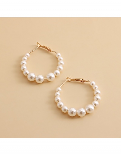 Replica Vintage Faux Pearl C-shaped Earrings For Ladies #800414 $4.19 USD for Wholesale