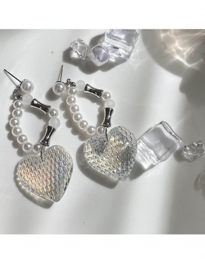 Fashion  Acrylic Heart Bamboo Pearl Earrings  #800419 $12.15 USD, Wholesale Fashion Earrings