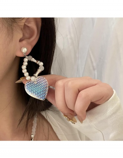 Replica Fashion  Acrylic Heart Bamboo Pearl Earrings  #800419 $12.15 USD for Wholesale