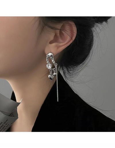 Replica Trendy Designer Heart Rhinestone Tassels Earrings #800421 $5.00 USD for Wholesale