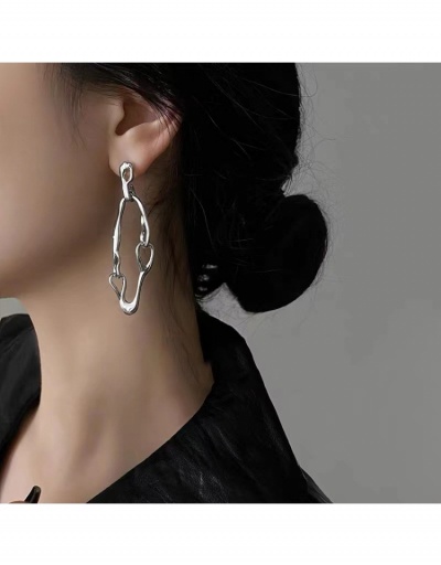  Exaggerated Unique Asymmetry Earrings For Women #800423 $6.89 USD, Wholesale Fashion Earrings