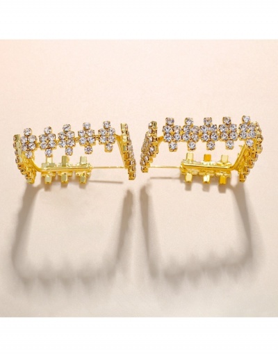  New Square Rhinestone Shiny Earrings #800427 $11.51 USD, Wholesale Fashion Earrings