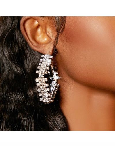 Replica  New Square Rhinestone Shiny Earrings #800427 $11.51 USD for Wholesale