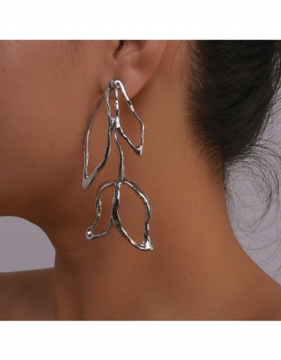  Personalized Hollow Out Leaf Design Long Earrings #800429 $7.43 USD, Wholesale Fashion Earrings