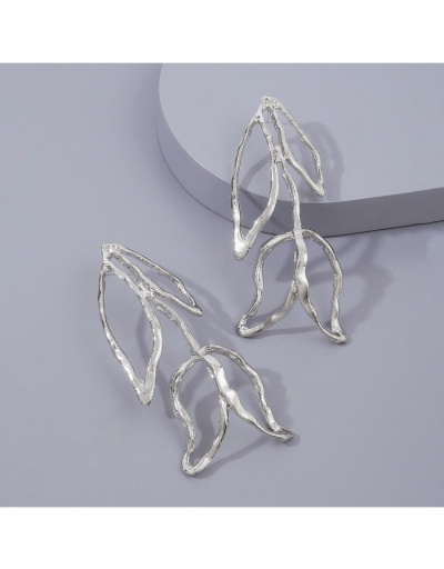 Replica  Personalized Hollow Out Leaf Design Long Earrings #800429 $7.43 USD for Wholesale