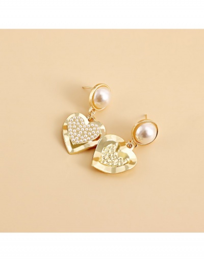 Replica Fashion Heart Faux Pearl Pendant Earrings #800431 $4.16 USD for Wholesale