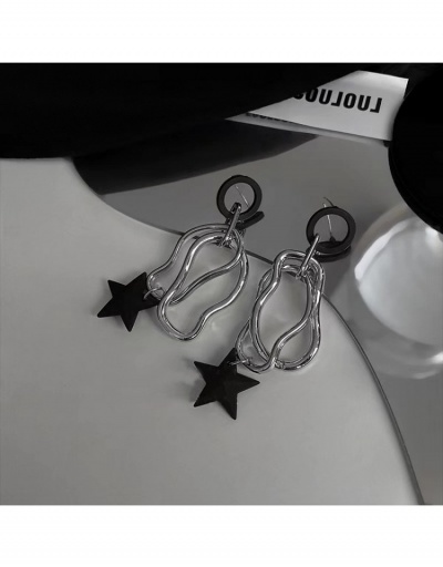 Replica  Metal Decor Irregular Circle Star Earrings #800432 $5.60 USD for Wholesale