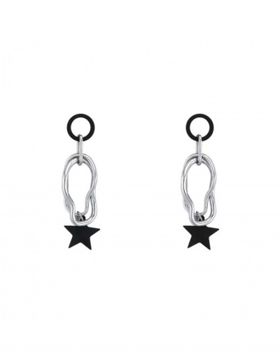 Replica  Metal Decor Irregular Circle Star Earrings #800432 $5.60 USD for Wholesale