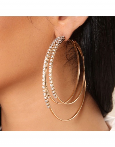 Fashion Vintage Rhinestone Gold Earrings For Women #800439 $12.29 USD, Wholesale Fashion Earrings