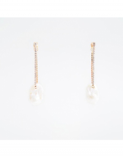 Replica Unique Ladies Faux Pearl  Rhinestone Earrings #800446 $5.66 USD for Wholesale