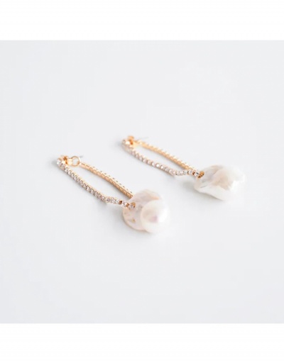 Replica Unique Ladies Faux Pearl  Rhinestone Earrings #800446 $5.66 USD for Wholesale