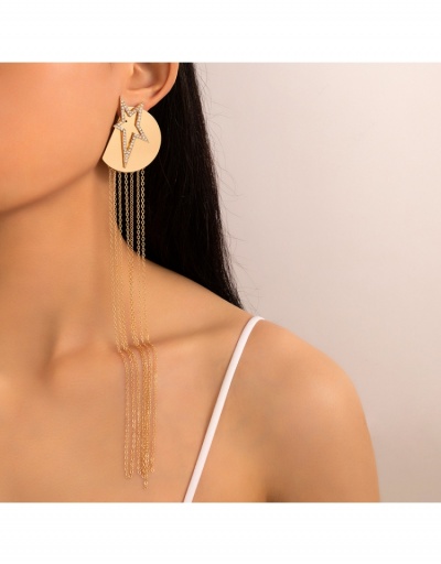  Metal Tassels Star Chain Personality Earrings #800448 $6.06 USD, Wholesale Fashion Earrings