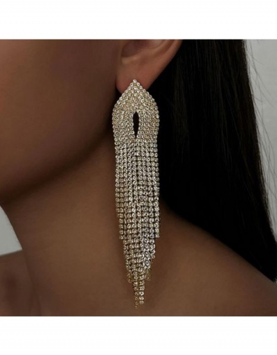  Women's Splints Tassel  Rhinestone Earrings #800449 $9.96 USD, Wholesale Fashion Earrings