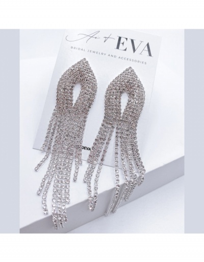 Replica  Women's Splints Tassel  Rhinestone Earrings #800449 $9.96 USD for Wholesale