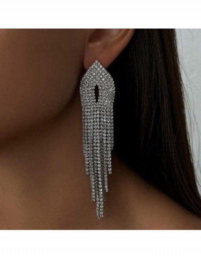 Replica  Women's Splints Tassel  Rhinestone Earrings #800449 $9.96 USD for Wholesale