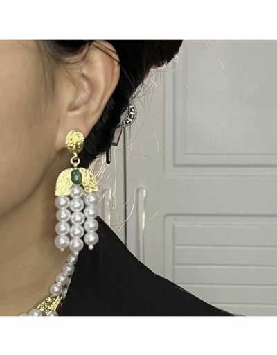 Replica  Vintage Pearl Elegant Medieval Style Earrings For Women #800452 $11.38 USD for Wholesale