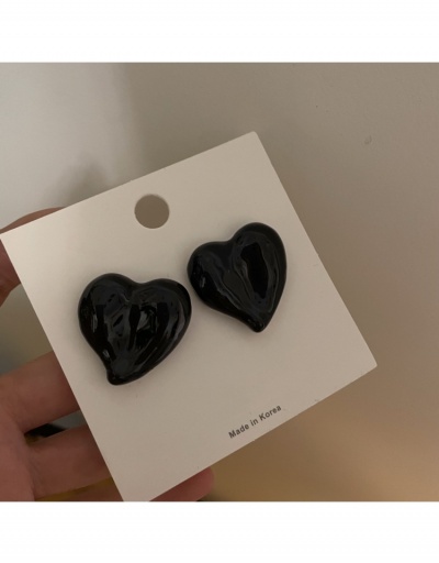 Replica Sweet Pure Color Heart Shaped Earrings #800456 $9.59 USD for Wholesale