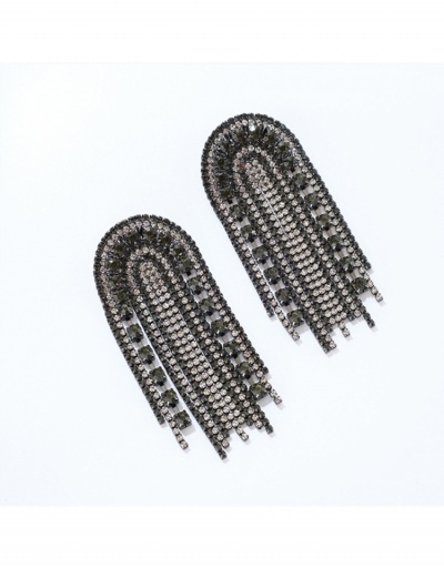 Replica  Colorful Shiny Tassel Rhinestone Earring #800460 $13.97 USD for Wholesale