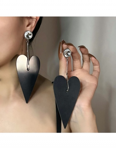 Unique Black Heart Pendant Earrings For Women #800462 $8.78 USD, Wholesale Fashion Earrings