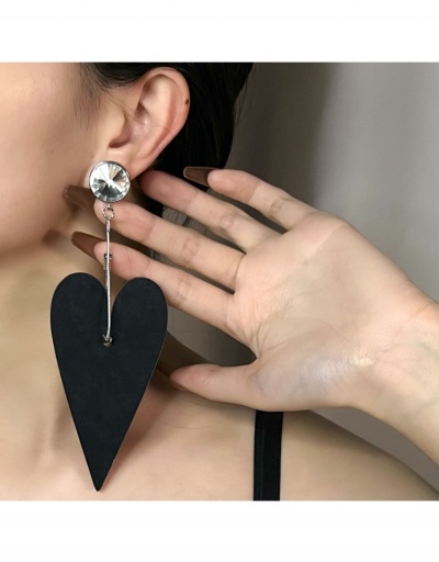 Replica Unique Black Heart Pendant Earrings For Women #800462 $8.78 USD for Wholesale