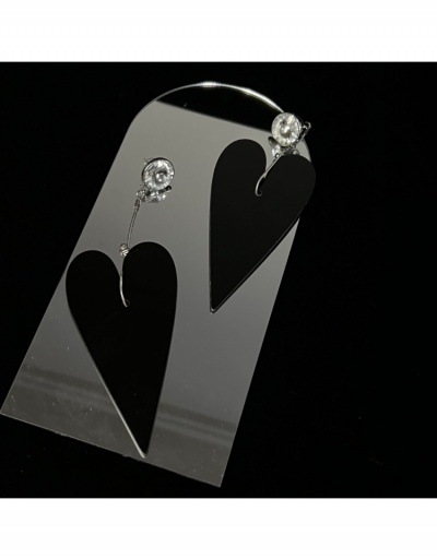 Replica Unique Black Heart Pendant Earrings For Women #800462 $8.78 USD for Wholesale