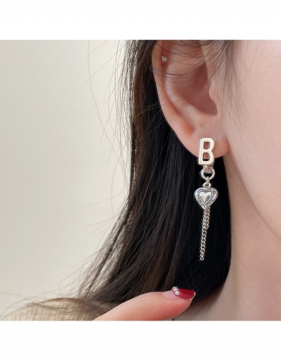 Replica Latest Letter Tassel Heart Angel Pendants Earrings #800465 $6.59 USD for Wholesale