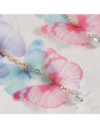 Replica  Cute Butterfly Pattern Contrast Color Design Earrings #800469 $5.62 USD for Wholesale