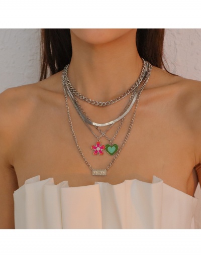  Chain Flower Personalized Geometric Pendant Necklace #800473 $11.23 USD, Wholesale Fashion Necklaces