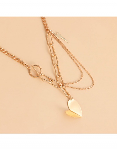 Replica  Punk Style Metal Heart Pendant Necklace #800475 $4.56 USD for Wholesale