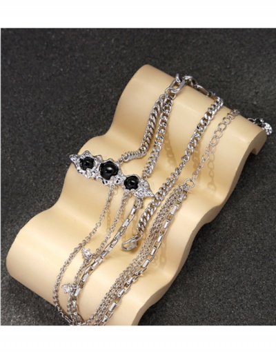  Luxury Retro Black Gem Decorate Necklace  #800476 $16.90 USD, Wholesale Fashion Necklaces