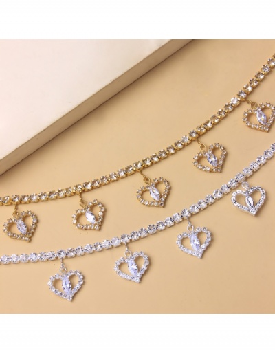 Replica  Fashion Women's Rhinestone Heart-Shaped Necklace #800478 $12.97 USD for Wholesale