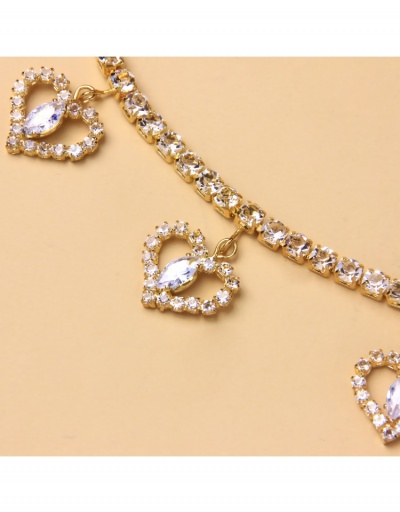 Replica  Fashion Women's Rhinestone Heart-Shaped Necklace #800478 $12.97 USD for Wholesale