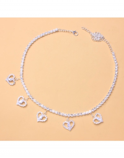 Replica  Fashion Women's Rhinestone Heart-Shaped Necklace #800478 $12.97 USD for Wholesale