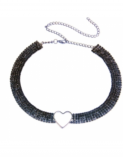 Replica  Heart Rhinestone Trend Simple Necklace #800479 $11.10 USD for Wholesale