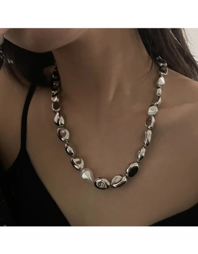  Irregular Faux Pearl Patchwork Cool Necklace #800487 $13.83 USD, Wholesale Fashion Necklaces