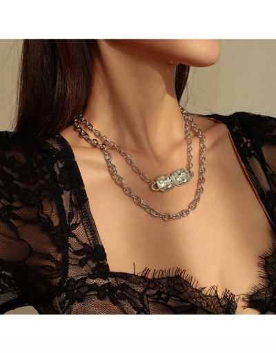 Replica Versatile Simple Design Zircon Chain Necklace #800495 $5.80 USD for Wholesale