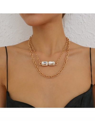 Replica Versatile Simple Design Zircon Chain Necklace #800495 $5.80 USD for Wholesale