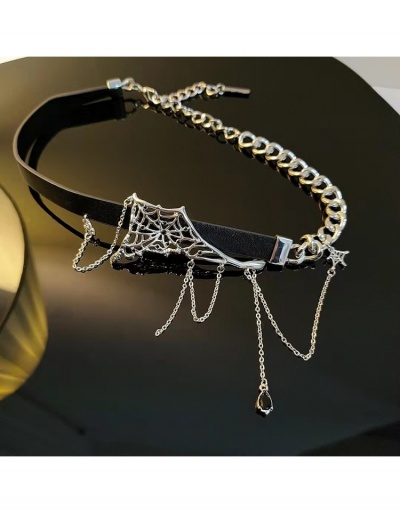 Replica Punk Style Spider Web Collarbone Chain Necklaces #800497 $6.21 USD for Wholesale