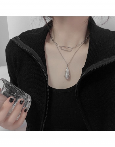 Temperament Double-Layered Water Drop Necklace #800500 $6.15 USD, Wholesale Fashion Necklaces