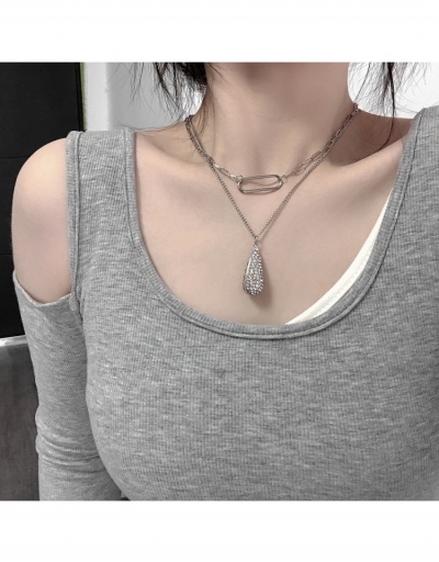 Replica Temperament Double-Layered Water Drop Necklace #800500 $6.15 USD for Wholesale